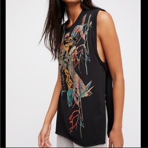 Free People Jungle Bay beaded tunic top